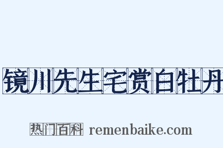 镜川先生宅赏白牡丹是什么意思的图片